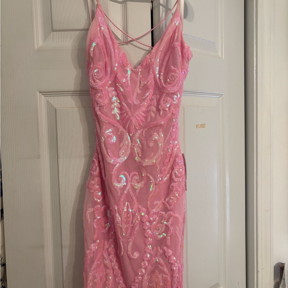 B Darlin Pink Sequin Dress